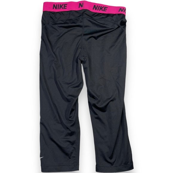 Nike Women's Legging Size Large Elastic Waist Skinny Leg Logo Black -1606CVT - Picture 7 of 9